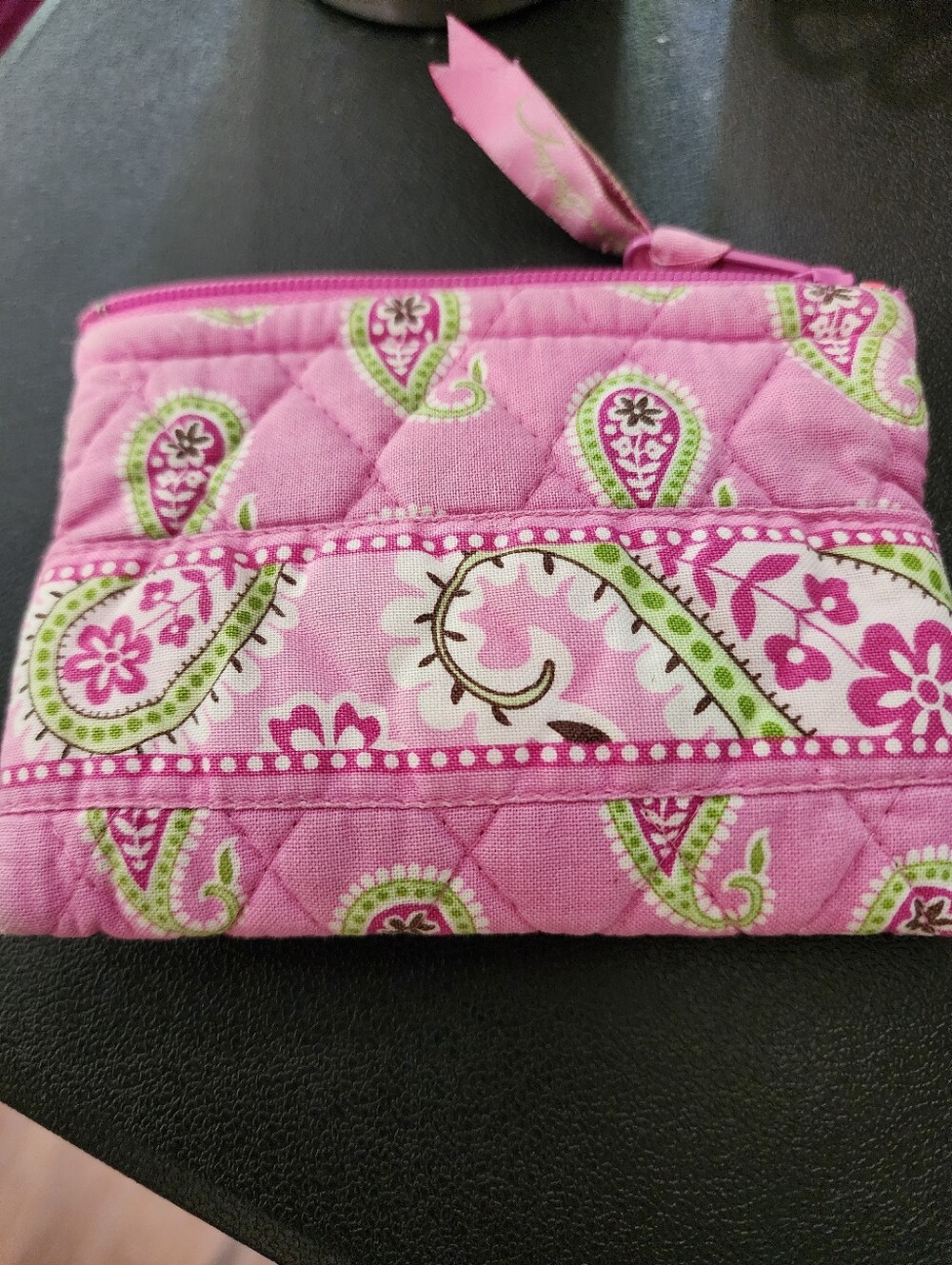 Pink Vera Bradley quilted coin purse